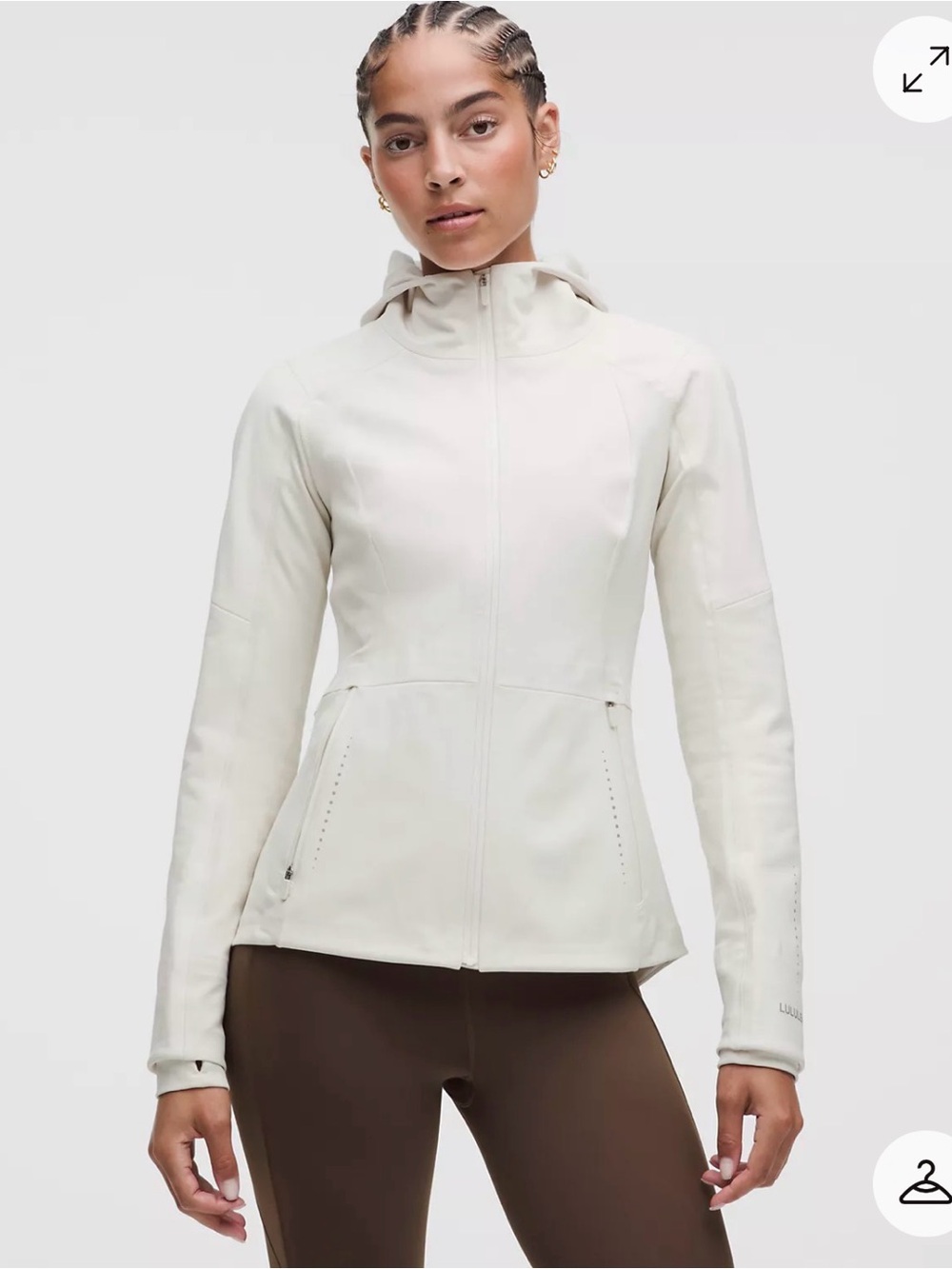 Lululemon Cross Chill Jacket Cream Size S Waterproof Hooded NWT